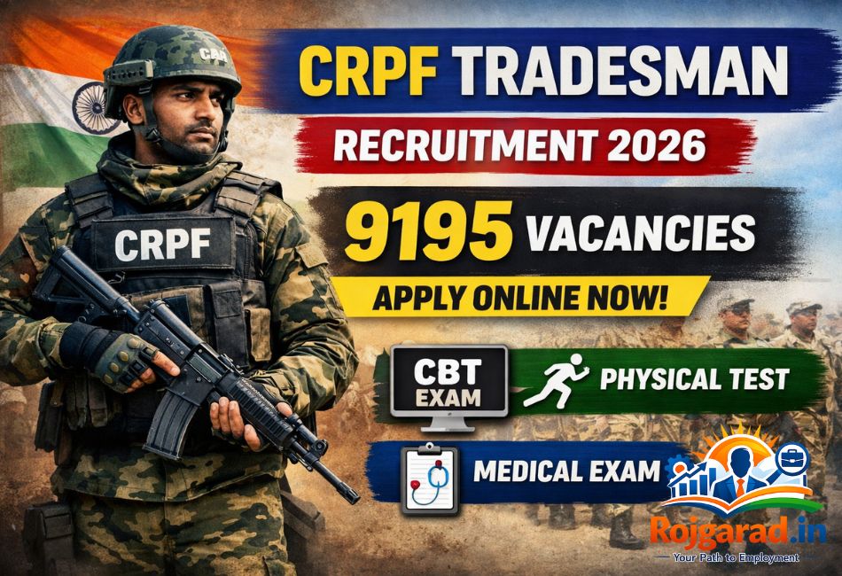 CRPF Tradesman Notification 2026