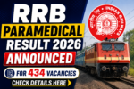 RRB Paramedical Result 2026 Announced for 434 Vacancies