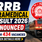 RRB Paramedical Result 2026 Announced for 434 Vacancies